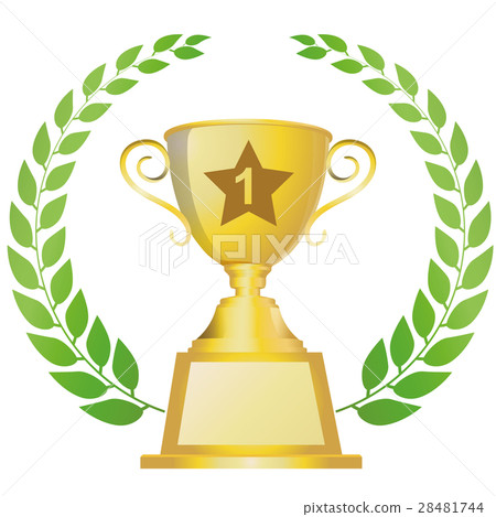 優勝者杯 插圖素材 圖庫