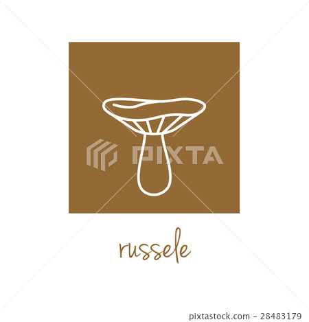 russele icon on brown square 28483179