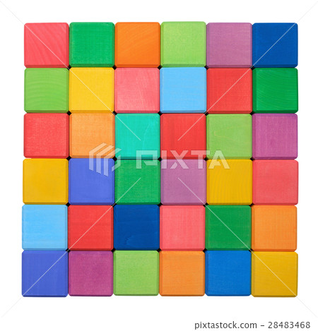 Colorful wooden blocks on white Colorful wooden blocks on white 28483468