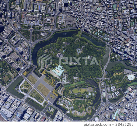 皇宮真正的鳥瞰圖/空中拍攝，城市景觀 28485293