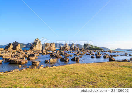 Evening bridge pier rock 28486002