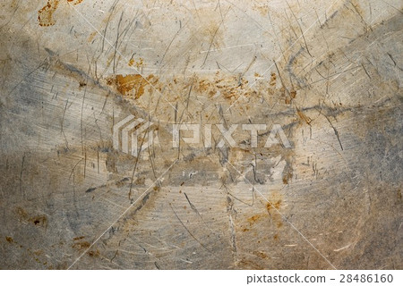 frame on old scratched industrial metal background 28486160