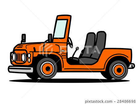 減速火箭的輕的offloader橙色汽車例證 28486698