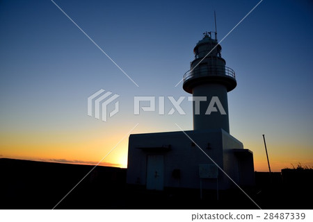 Amami lighthouse and sunset 1 28487339