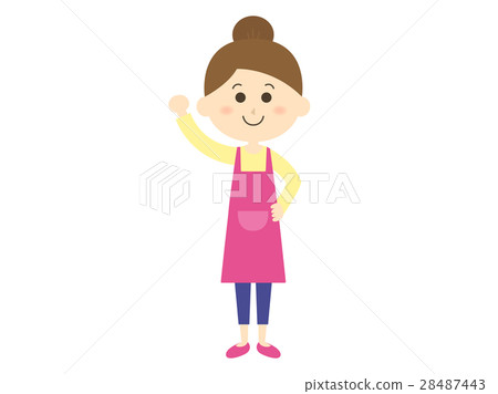 A woman in an apron - Stock Illustration [28487443] - PIXTA