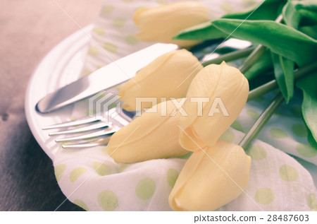 Spring Table Setting for Easter or Mother's Day 28487603