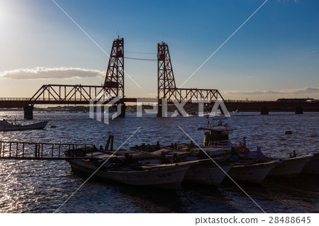Chikugo River rising bridge 28488645