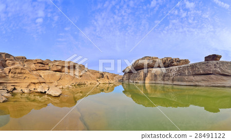The rock island on the Mekong river 28491122