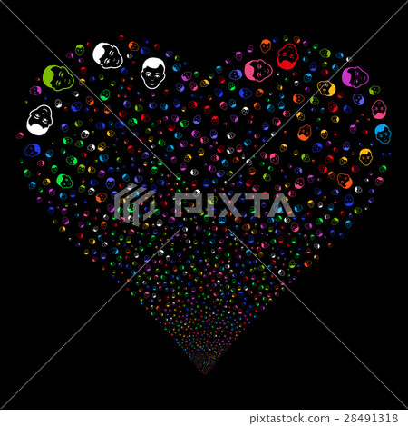 Man Head Fireworks Heart 28491318