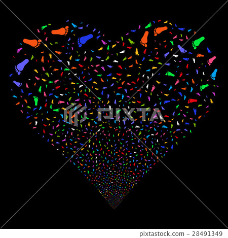 Human Footprint Fireworks Heart 28491349