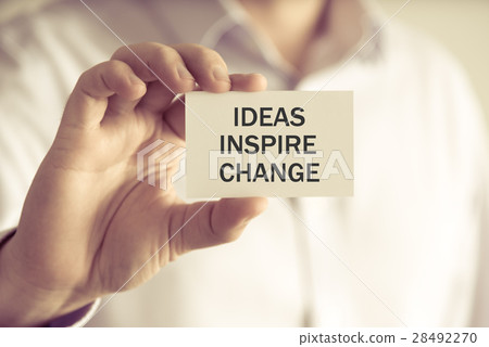 IDEAS INSPIRE CHANGE text card 28492270