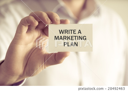 WRITE A MARKETING PLAN message card 28492463