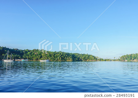 Tranquil harbor in the morning at Bang-Bao Tranquil harbor in the morning at Bang-Bao 28493191