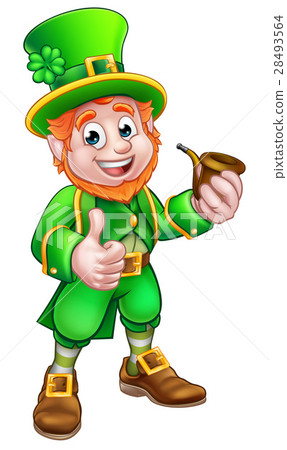 St Patricks Day Pipe Leprechaun 28493564