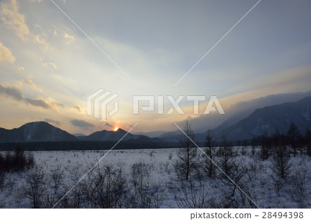 冬天天文台的晚上風景/ Senjogahara（栃木縣） 28494398