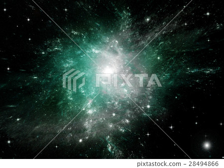 Stars, dust and gas nebula in a far galaxy Stars, dust and gas nebula in a far galaxy 28494866