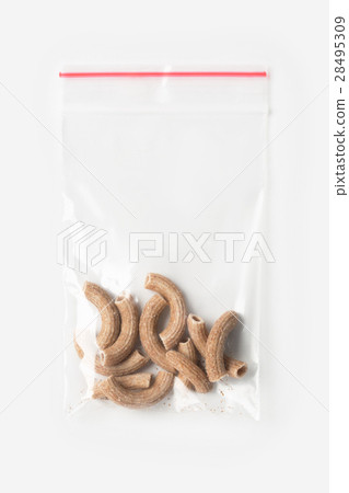 Plastic transparent zipper bag with a little 28495309