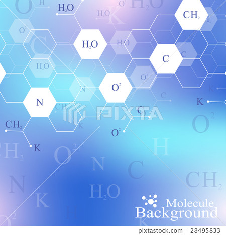 Scientific hexagonal chemistry pattern. Structure Scientific hexagonal chemistry pattern. Structure 28495833