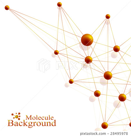 Scientific golden chemistry pattern. Structure 28495978