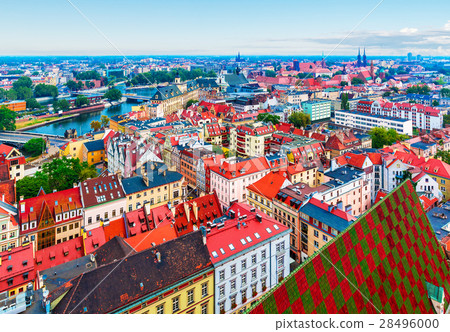 Aerial panorama of Wroclaw, Poland Aerial panorama of Wroclaw, Poland 28496000