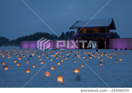 秋田縣大仙市寶塔鐵路冬季節Ezo Hotaru 28496059