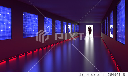 Hacker enters backdoor to server room Hacker enters backdoor to server room 28496148