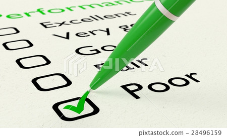 Green ball pen crossing off poor on performance 28496159