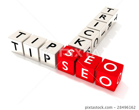 SEO tips and tricks concept isolated dice SEO tips and tricks concept isolated dice 28496162