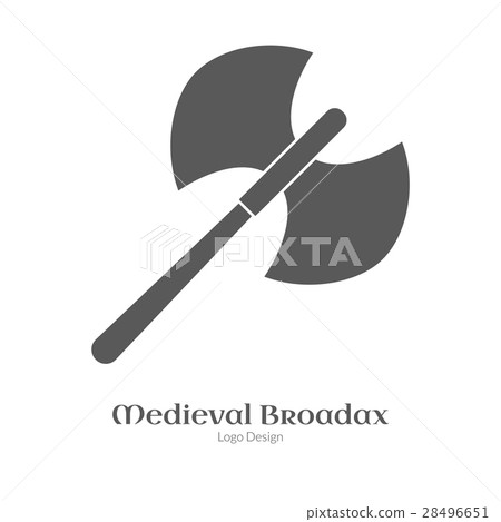 Medieval logo emblem template, black simple style 28496651