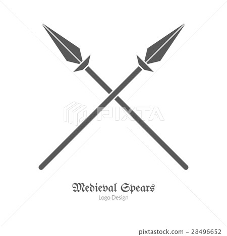 Medieval logo emblem template, black simple style 28496652