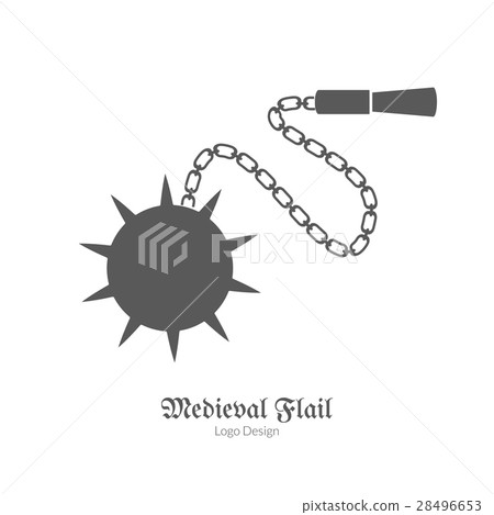 Medieval logo emblem template, black simple style 28496653