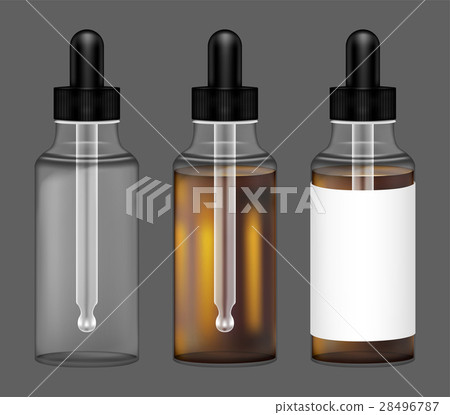 set of real transparent medicine glass bottle 28496787