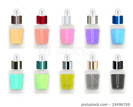 set of a real 3d colorful glass bottle set of a real 3d colorful glass bottle 28496789