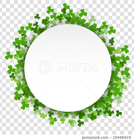 White St Patrick Day green clover empty frame White St Patrick Day green clover empty frame 28496929