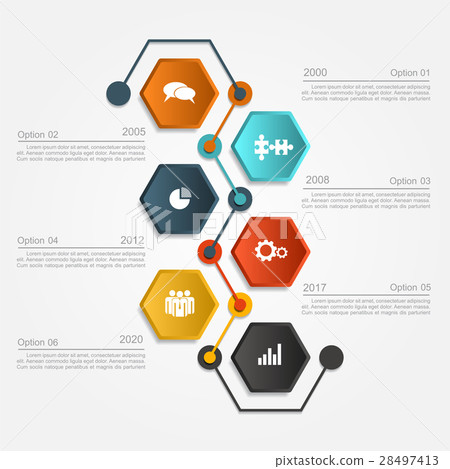 Design template with elements and icons. Vector 28497413