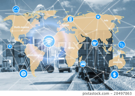 圖庫照片: global logistics partnership for logistics