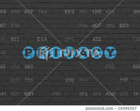 Protection concept: Privacy on wall background Protection concept: Privacy on wall background 28499307