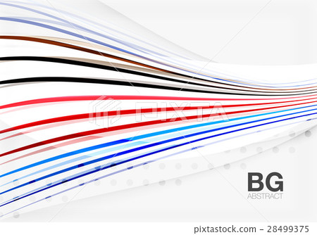 Thin lines wave abstract background 28499375