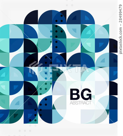 Colorful circles modern abstract composition with 28499479
