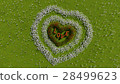 A variety of flowers in the shape of a heart 28499623