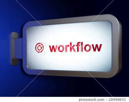 Finance concept: Workflow and Target on billboard 28499631