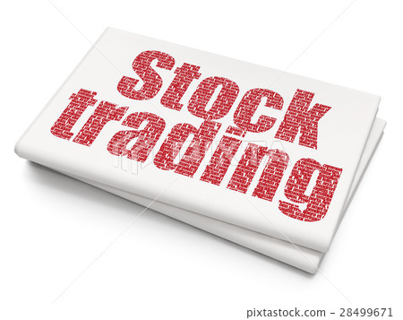 Business concept: Stock Trading on Blank Newspaper 28499671