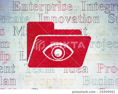 Business concept: Folder With Eye on Digital Data Business concept: Folder With Eye on Digital Data 28499982