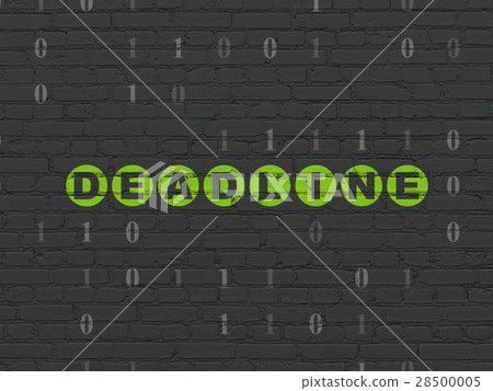 Finance concept: Deadline on wall background 28500005