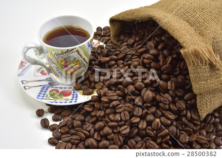 咖啡 豆子 杯子 28500382