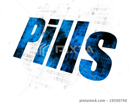 Medicine concept: Pills on Digital background Medicine concept: Pills on Digital background 28500748