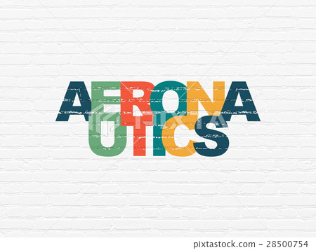 Science concept: Aeronautics on wall background Science concept: Aeronautics on wall background 28500754
