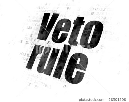 Political concept: Veto Rule on Digital background Political concept: Veto Rule on Digital background 28501208