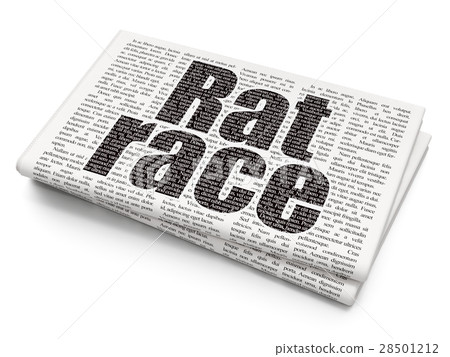 Politics concept: Rat Race on Newspaper background Politics concept: Rat Race on Newspaper background 28501212