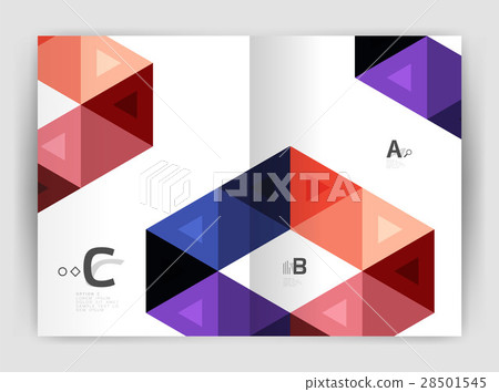 Abstract background with color triangles, annual Abstract background with color triangles, annual 28501545